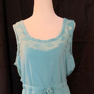 Beach cover up. Light Teal, Size XL